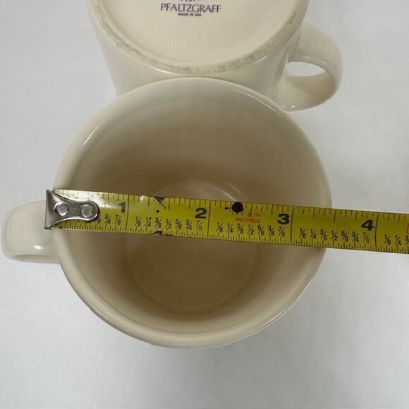 Pfaltzgraff Jamberry Mug set of 2, USA Green/Tan Leaves, Cherries & Grapes - Picture 8 of 15